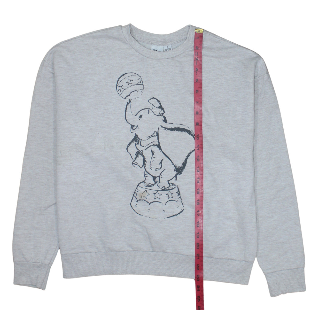 Disney Women’s Grey Dumbo Sweatshirt Small Crew Neck Pullover