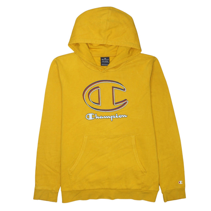 Champion Boys Yellow 2XL Pullover Hoodie with Logo Front