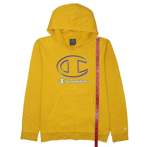 Champion Boys Yellow 2XL Pullover Hoodie with Logo Front