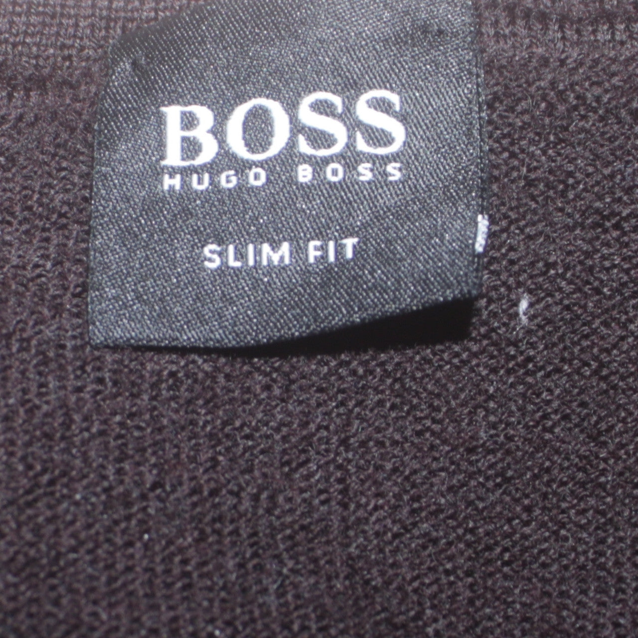 Hugo Boss Men's Black Slim Fit Wool V-Neck Jumper Size L