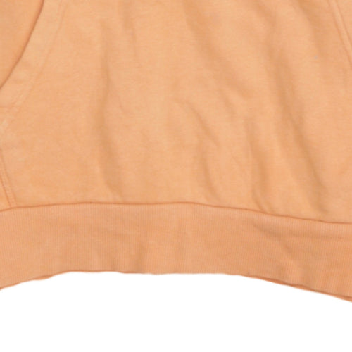 Ellesse Womens Orange Pullover Hoodie UK 10 Cotton Blend Casual