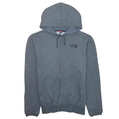 The North Face Mens Grey Full Zip Hoodie Size S Outdoor Fleece