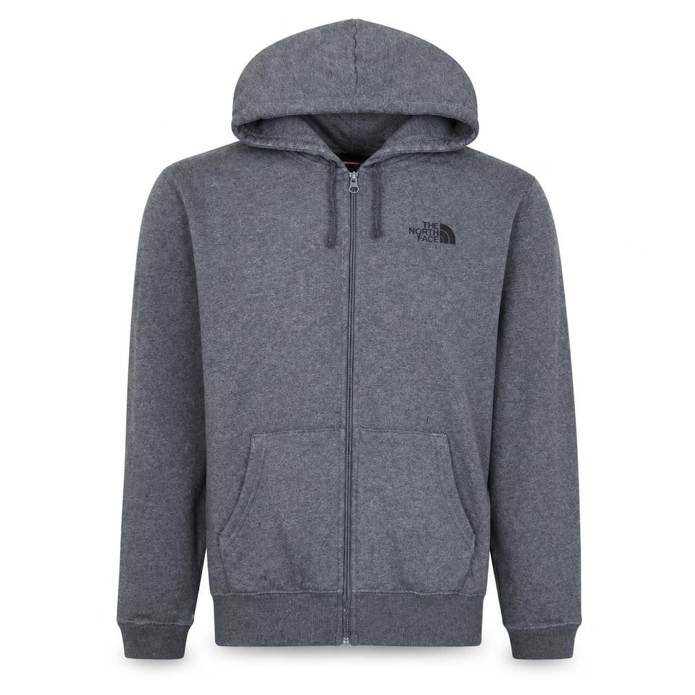 The North Face Mens Grey Full Zip Hoodie Size S Outdoor Fleece