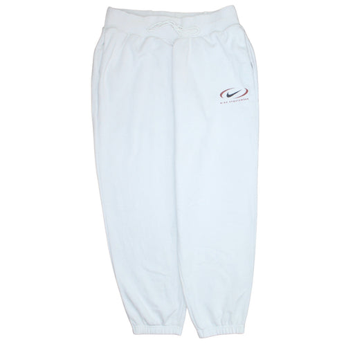 Nike Men's White XL Sweatpants Fleece Regular Fit Activewear Trousers