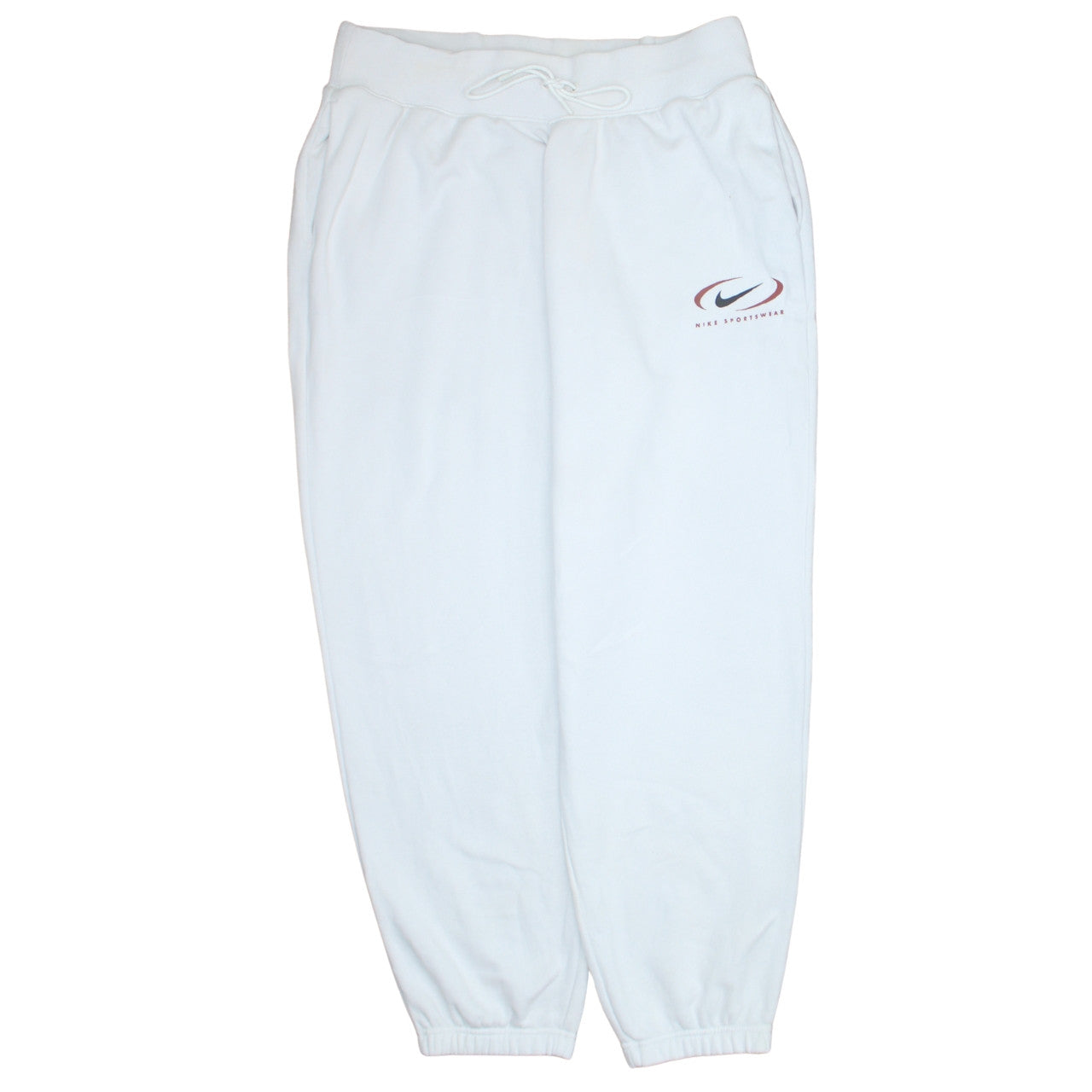 Nike Men's White XL Sweatpants Fleece Regular Fit Activewear Trousers