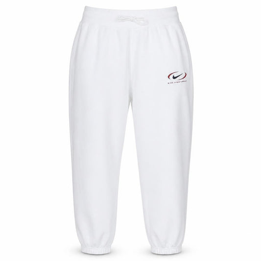 Front view of Nike Men's White XL Sweatpants Fleece Regular Fit Activewear Trousers