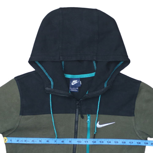 Nike Men’s Green Full Zip Hoodie Small Logo Sportswear
