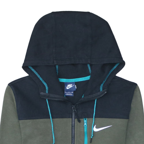 Nike Men’s Green Full Zip Hoodie Small Logo Sportswear