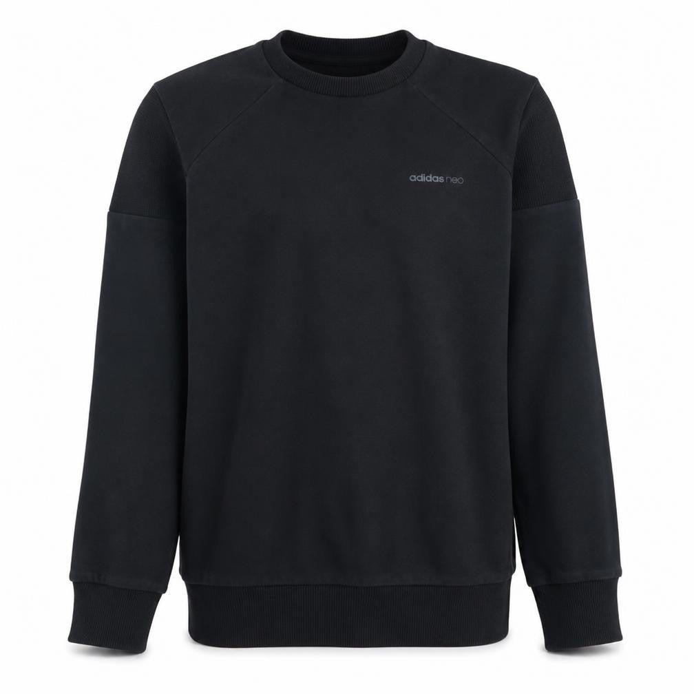 Front view of Adidas Neo Men’s Black Medium Pullover Sweatshirt