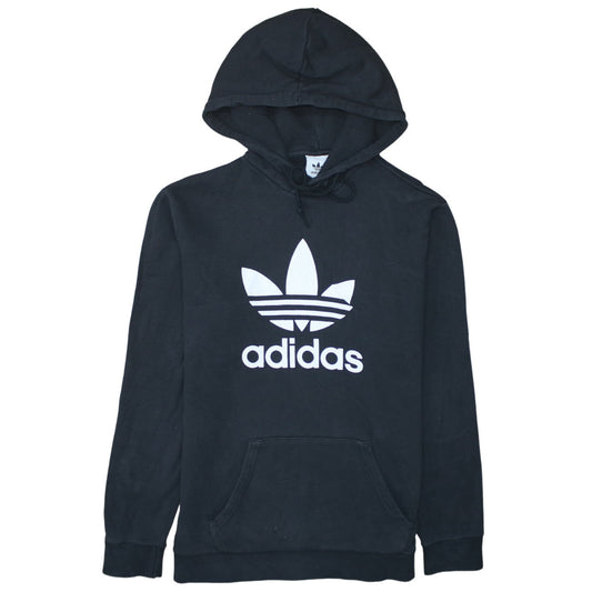 Adidas Men’s Black Pullover Hoodie M Logo Fleece Sportswear