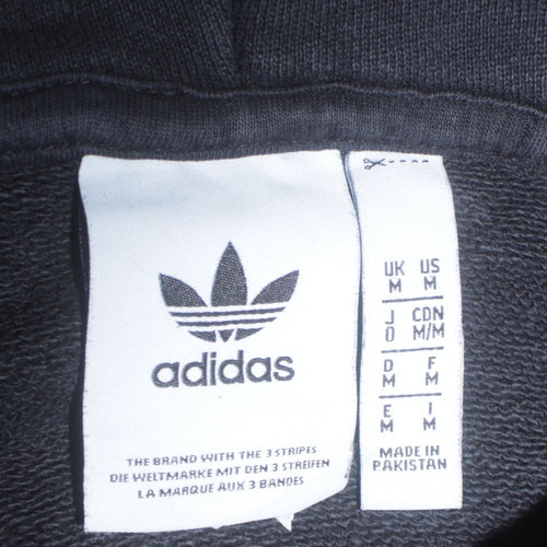 Adidas Men’s Black Pullover Hoodie M Logo Fleece Sportswear