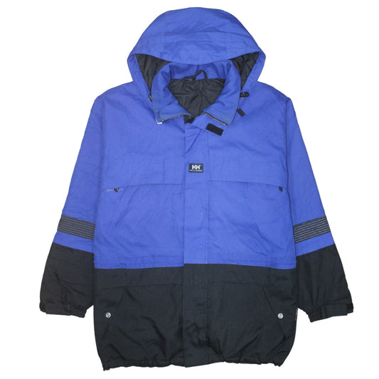Helly Hansen Men's Blue Waterproof Hooded Parka Jacket L