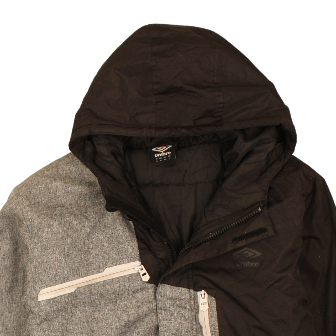 Umbro Men's Black XL Hooded Puffer Jacket Winter Coat