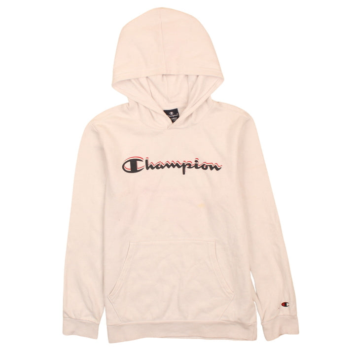 Champion Boys Beige Pullover Hoodie 13-14 Years Logo Fleece Sweatshirt