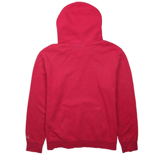 Puma Womens Red Pullover Hoodie UK 16 - Logo Hooded Sweatshirt