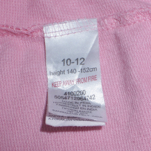 Disney Teens Pink Pluto Christmas Pullover Sweatshirt Size 10-12