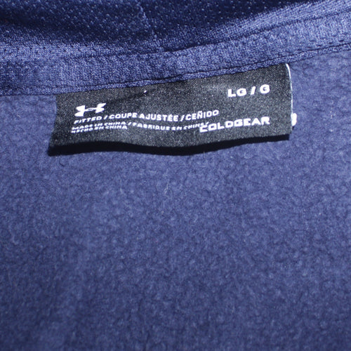Under Armour Men's Navy Full Zip Hoodie Size L ColdGear