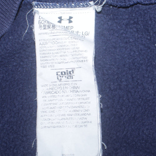 Under Armour Men's Navy Full Zip Hoodie Size L ColdGear