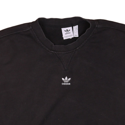 Adidas Womens Black XL Pullover Sweatshirt Crew Neck Classic Logo