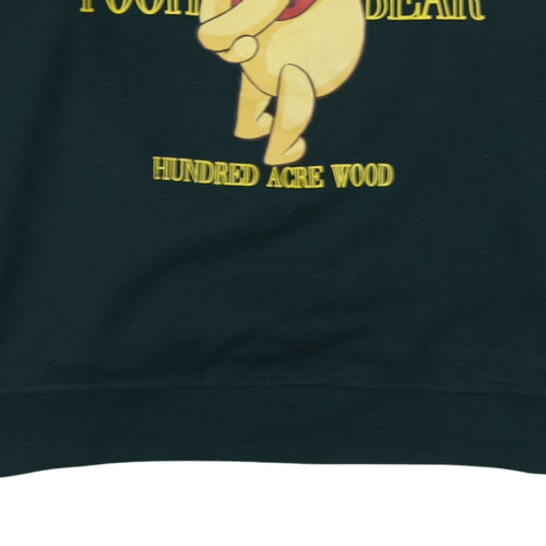 Disney Women's Green Winnie the Pooh Pullover Sweatshirt Size M