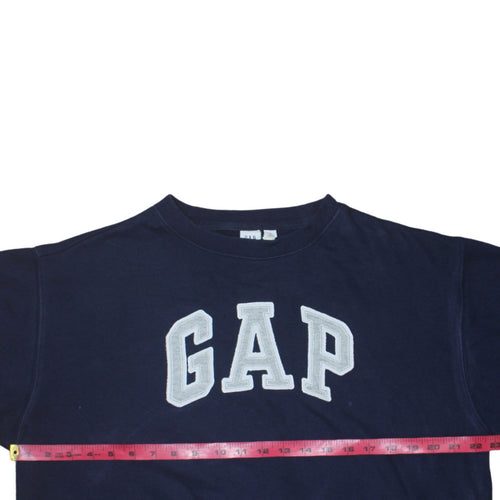GAP Womens Navy Blue Logo Pullover Sweatshirt Size M
