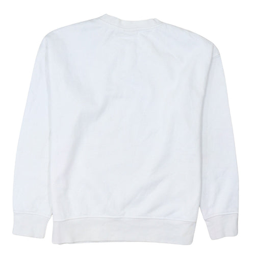 Disney Women White Mickey Mouse Graphic Cotton Sweatshirt Size S