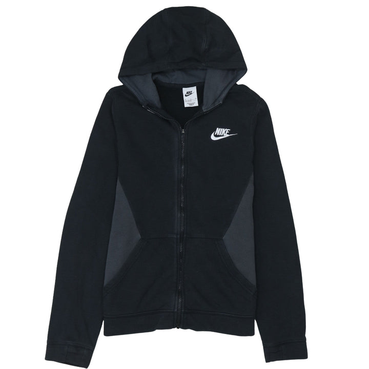 Nike Boys Black XL Full Zip Fleece Hoodie with Logo