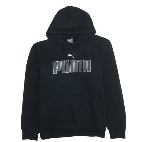 Puma Men's Black Pullover Hoodie Size L Graphic Sportswear