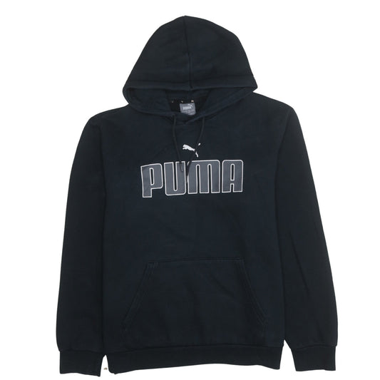 Puma Men's Black Pullover Hoodie Size L Graphic Sportswear