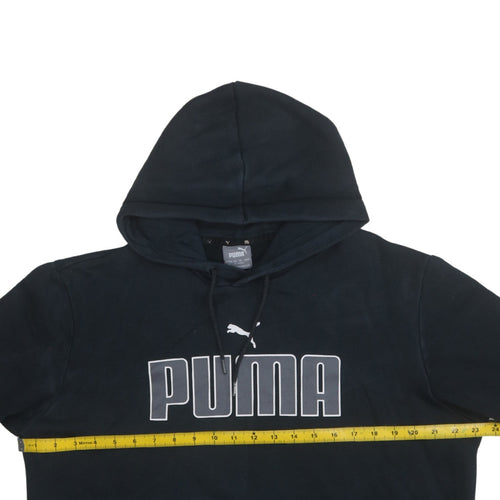 Puma Men's Black Pullover Hoodie Size L Graphic Sportswear