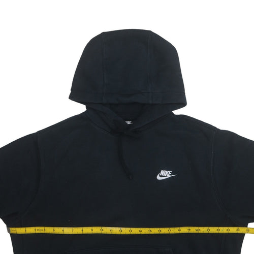 Nike Men's Black Pullover Hoodie L Regular Fit Fleece Logo Sweatshirt