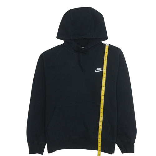 Nike Men's Black Pullover Hoodie L Regular Fit Fleece Logo Sweatshirt