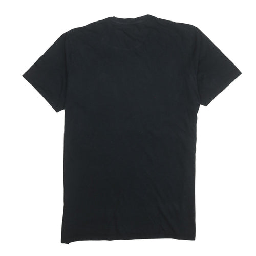Levi’s Men Black Medium Crew Neck Short Sleeve Logo Cotton T-Shirt