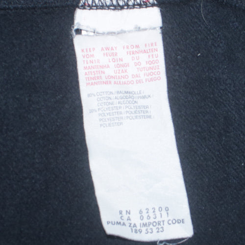 Puma Men's Black Medium Crew Neck Embroidered Logo Sweatshirt