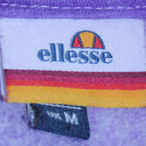 Ellesse Women Purple 1/4 Zip Hooded Pullover Sweatshirt M