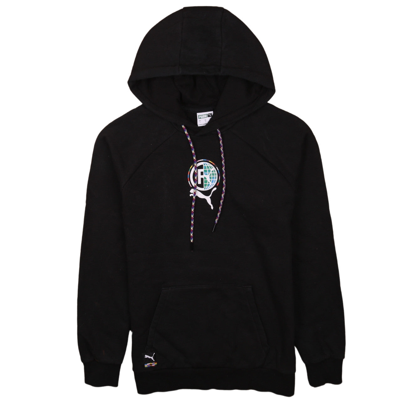 Puma Men's Black Graphic Pullover Hoodie Size S