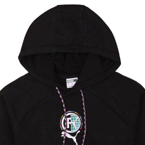 Puma Men's Black Graphic Pullover Hoodie Size S