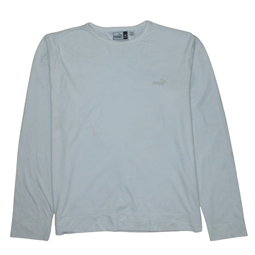 Puma Men's White XL Crew Neck Long Sleeve Sports Sweatshirt