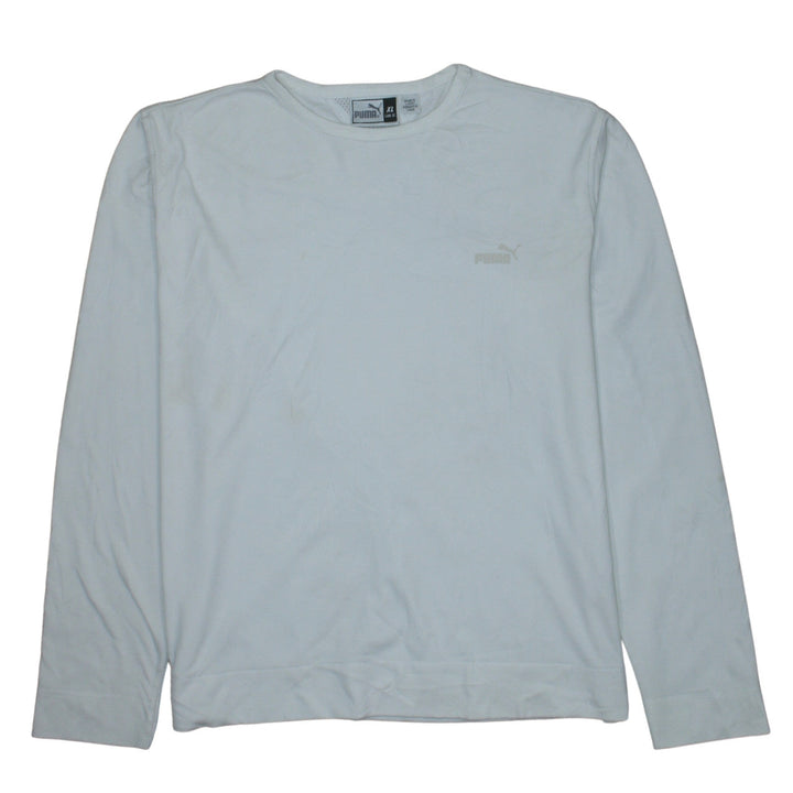 Puma Men's White XL Crew Neck Long Sleeve Sports Sweatshirt