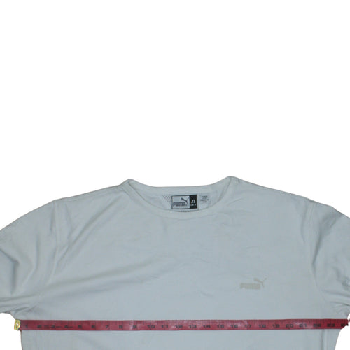 Puma Men's White XL Crew Neck Long Sleeve Sports Sweatshirt