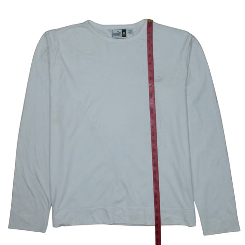 Puma Men's White XL Crew Neck Long Sleeve Sports Sweatshirt