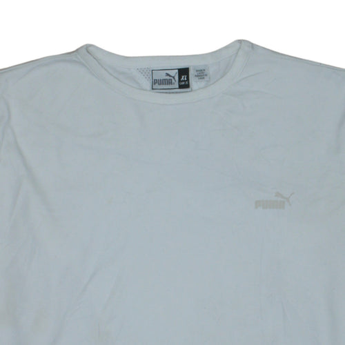 Puma Men's White XL Crew Neck Long Sleeve Sports Sweatshirt