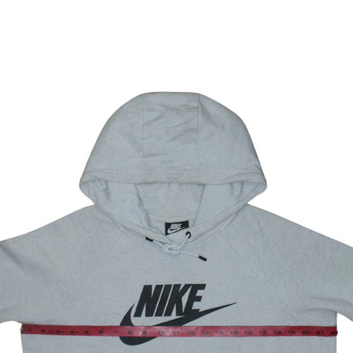 Nike Men's Grey Pullover Hoodie M Sports Logo Sweatshirt