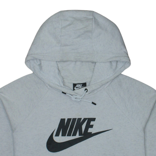 Nike Men's Grey Pullover Hoodie M Sports Logo Sweatshirt
