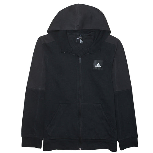 Adidas Men's Black Full Zip Hoodie Size M Sports Fleece Jacket