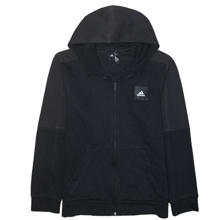 Adidas Men's Black Full Zip Hoodie Size M Sports Fleece Jacket