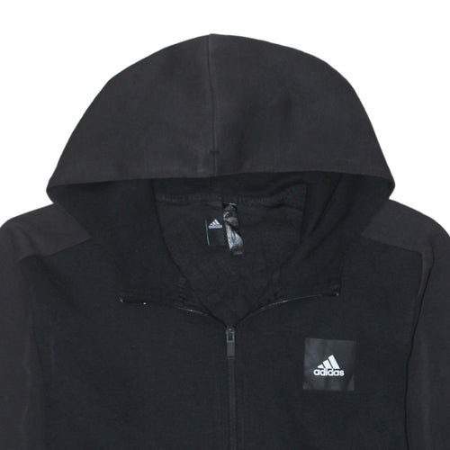 Adidas Men's Black Full Zip Hoodie Size M Sports Fleece Jacket