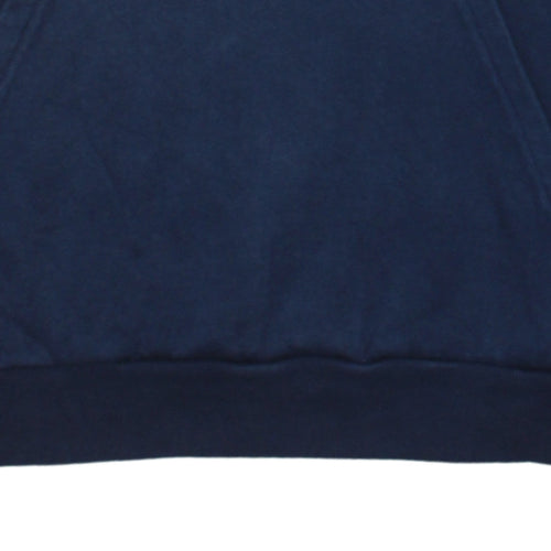 Adidas Boys Navy Blue Pullover Hoodie Sweatshirt Size 14 Years Cotton Blend