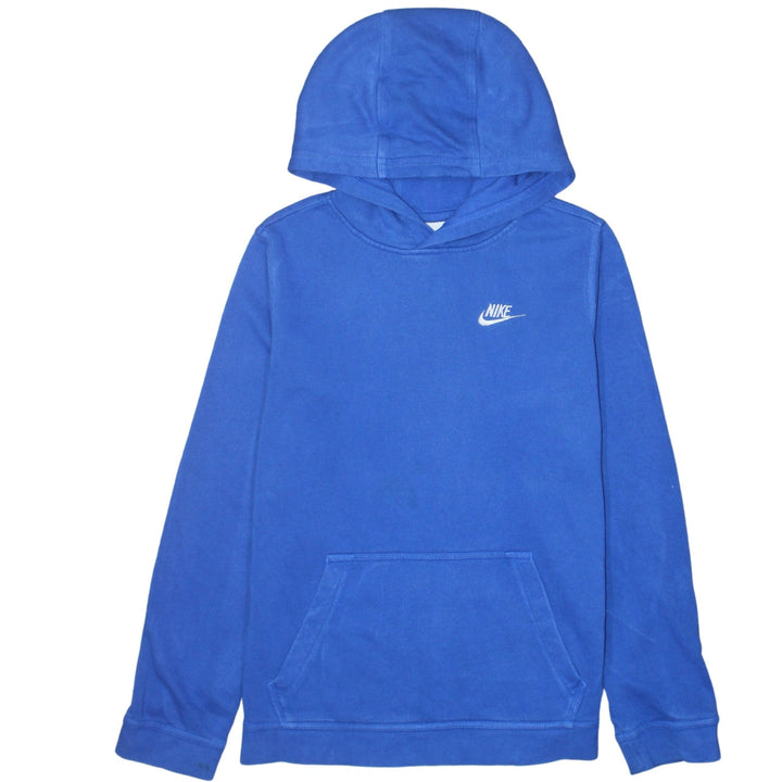Nike Boys Blue XL Pullover Hoodie Sweatshirt Fleece Logo Casual Top