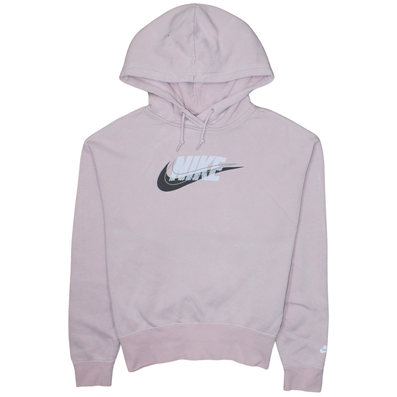 Nike Womens Pink Pullover Hoodie XS Cotton Blend Logo Sweatshirt